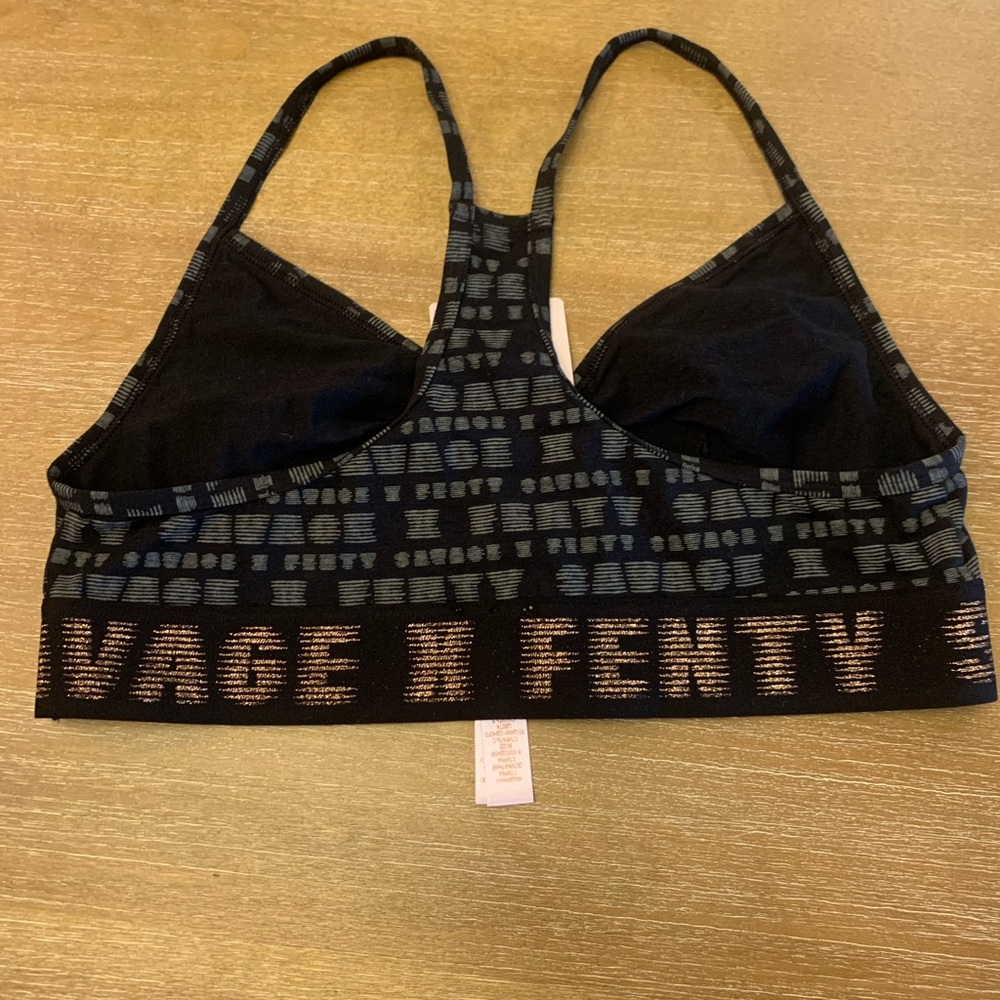 Savage X Fenty Black and Gray Patterned Bralette - Picture 4 of 8